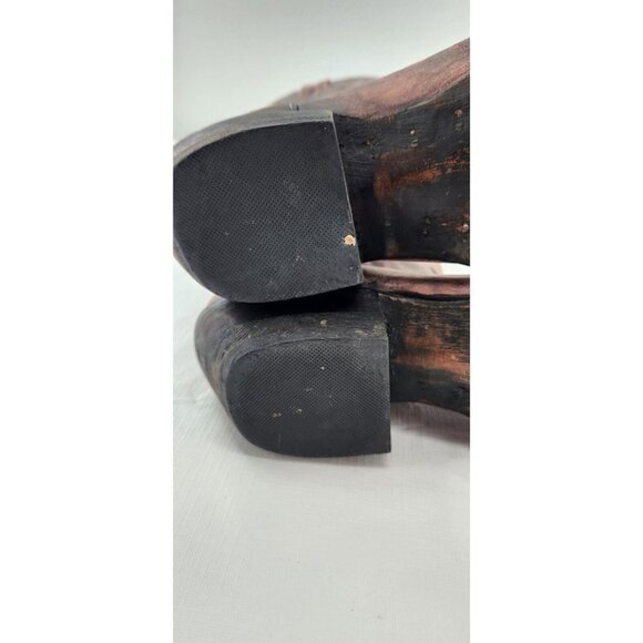 Eight Second Angel Women Size 8.5 Wash Pink Leather Studs Snip Toe Western Boot - Picture 6 of 9